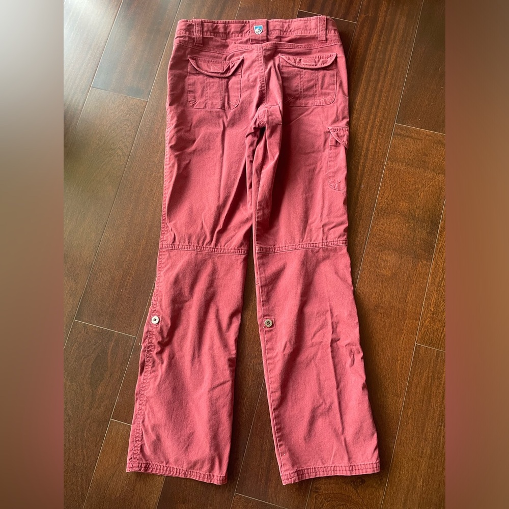 Girls size L (12) Kühl wine red hiking pants.